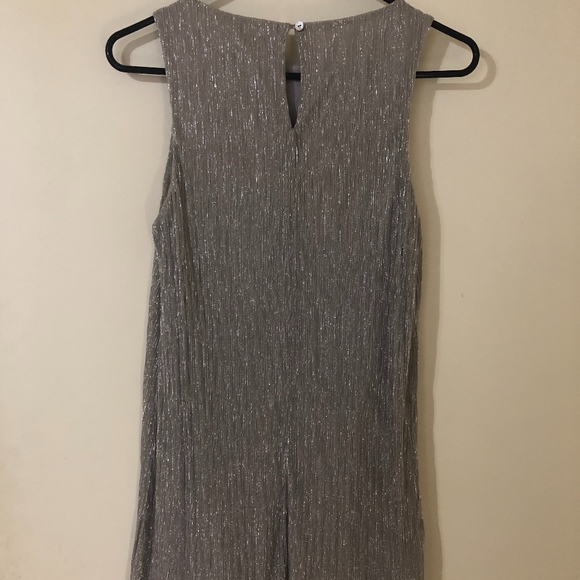 Silver Sparkly Flowy Mini Dress - Picture 2 of 6